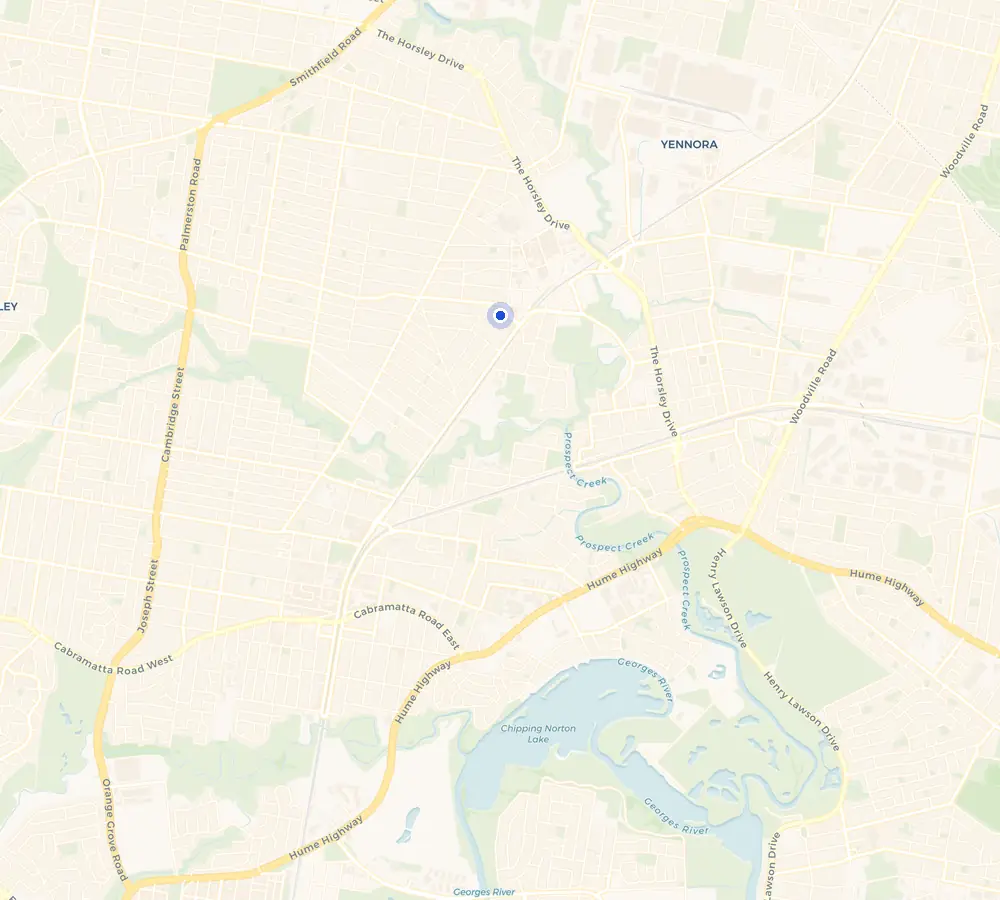 Map of the Fairfield service area and the surrounding South-West, showing Fairfield and the nearby streets we cover.